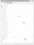 St. Helena Wall Map Premium Style